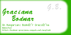 graciana bodnar business card